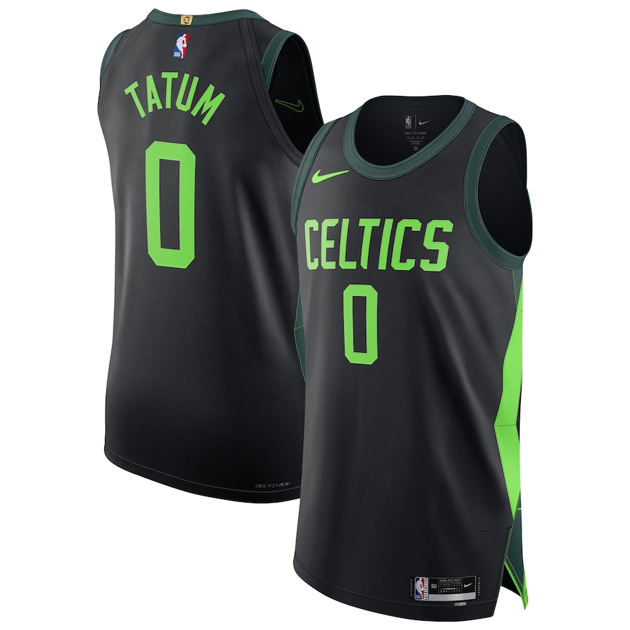 Men Boston Celtics #0 Jayson Tatum Nike Black City Edition 2024-25 Authentic Player NBA Jersey->boston celtics->NBA Jersey